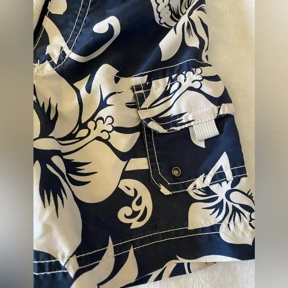 Blue and White Old Navy 18-24 months swim trunks mesh liner